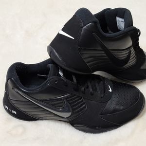 Nike Air Black Men's Leather Shoes Size 10…